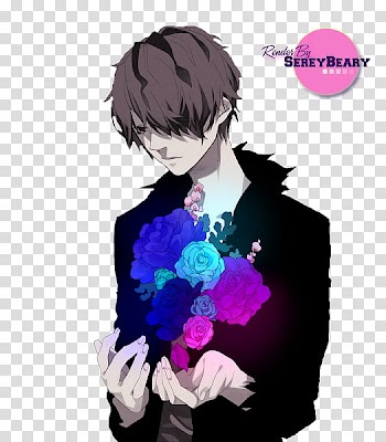 Render Version Garry, anime illustration with text overlay transparent background PNG clipart