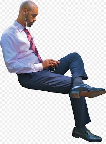 Rendering Sitting Manspreading Drawing - sitting man 