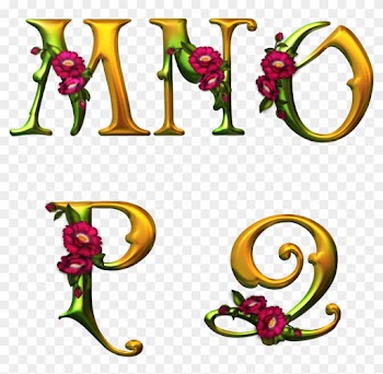 Renders Alphabet Lettres Fleurs - Alphabet Centerblog Png