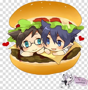 Renders Anime Chibi, anime burger art transparent background PNG clipart