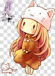 Renders Anime Chibi, brown-haired girl anime character art transparent background PNG clipart