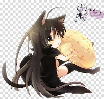 Renders Anime Chibi, female cat anime character illustration transparent background PNG clipart