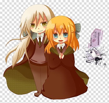 Renders Anime Chibi, two female and male anime chibi cartoon transparent background PNG clipart