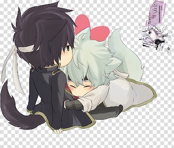 Renders Anime Chibi, two male anime character illustration transparent background PNG clipart