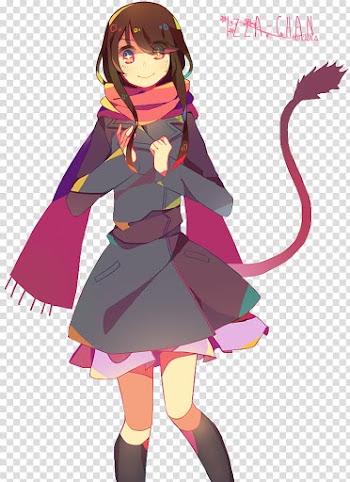 Renders Anime Noragami, woman anime character wearing gray and purple caot transparent background PNG clipart