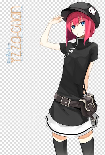 Renders Anime, pink-haired female anime character transparent background PNG clipart