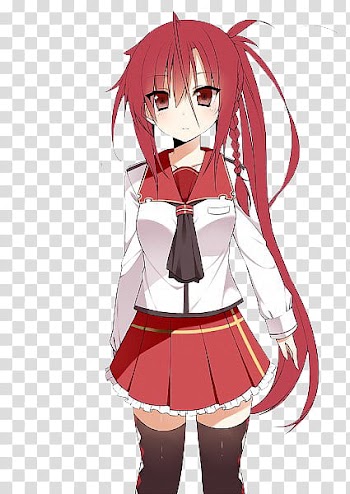 Renders Girls, red haired girl anime character transparent background PNG clipart