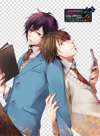 Renders N, Arisu two male anime character transparent background PNG clipart