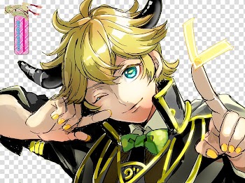 Renders VOCALOID, yellow haired anime character illustration transparent background PNG clipart