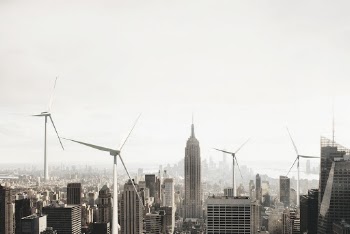 Renewable energy city, beige background | Free Photo - rawpixel