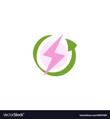 renewable energy creative icon from recycling