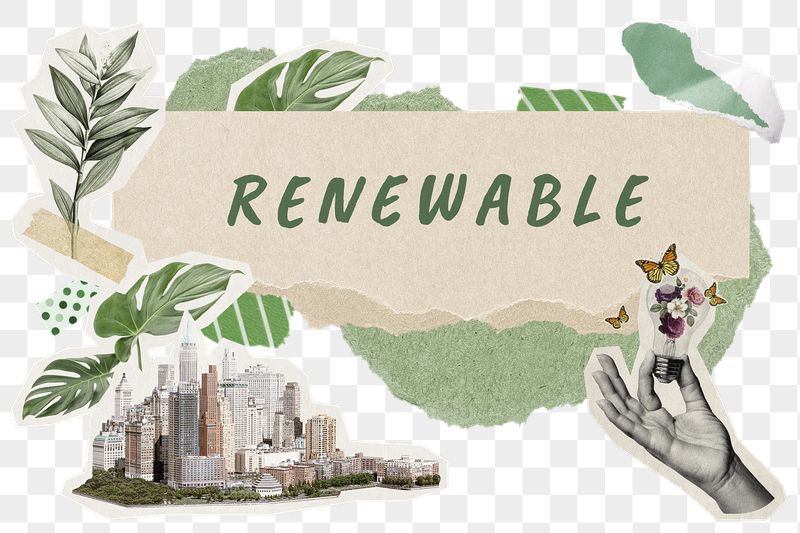 Renewable png word sticker typography, | Free PNG - rawpixel