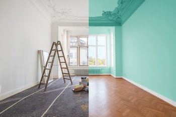 renovation concept - room before and after renovation