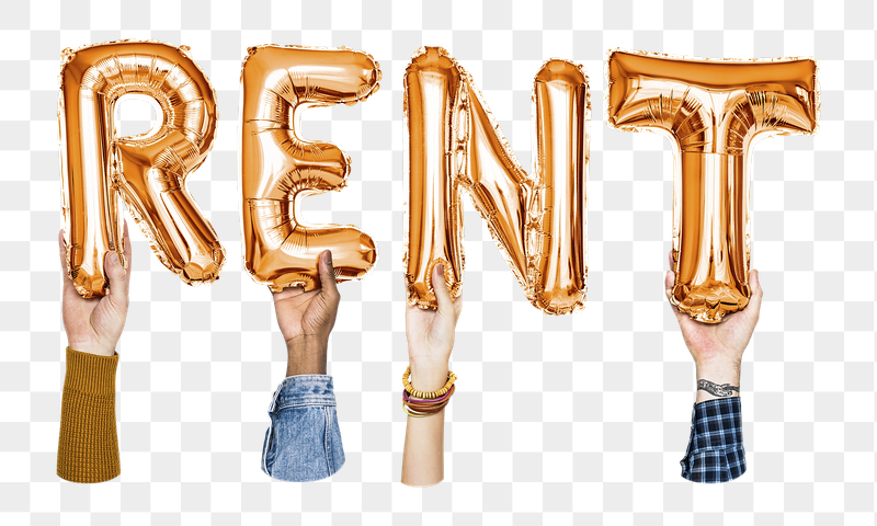 Rent word png, hands holding | Free PNG - rawpixel