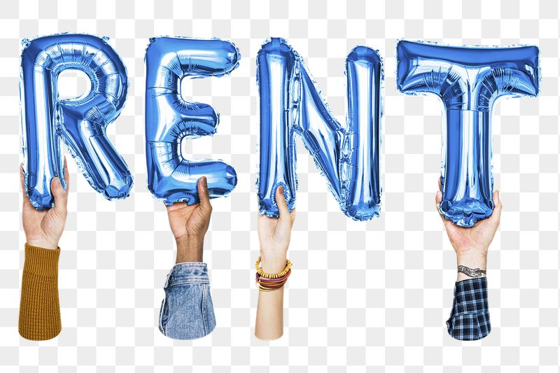 Rent word png, letter foil | Free PNG - rawpixel