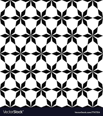 Repeat black and white geometric pattern vector image