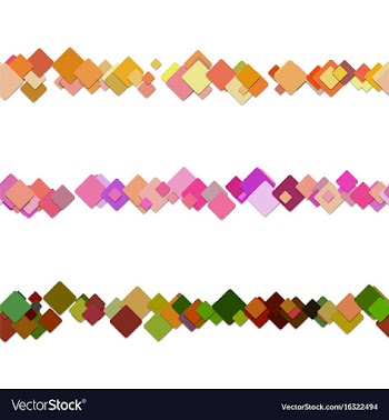Repeatable random square pattern page separator vector image