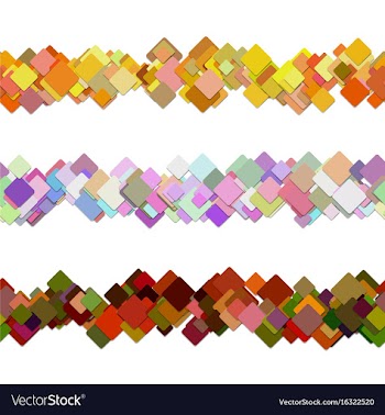 Repeatable square pattern paragraph divider line vector image