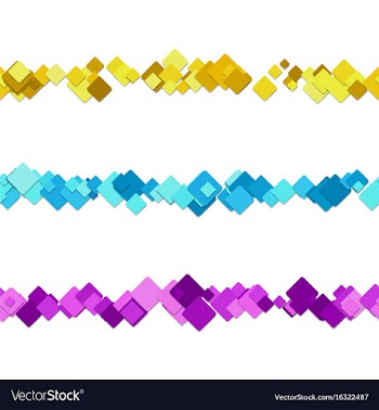 Repeatable square pattern paragraph separator vector image