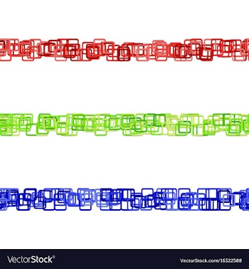 Repeatable square pattern separator line set vector image