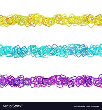 Repeatable square pattern separator line set vector image
