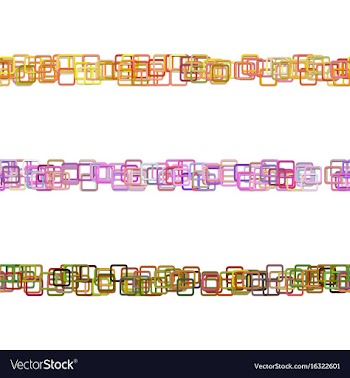 Repeatable square pattern text rule line design vector image