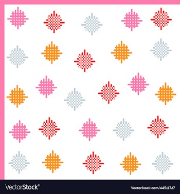 repeated pattern with abstract shapes