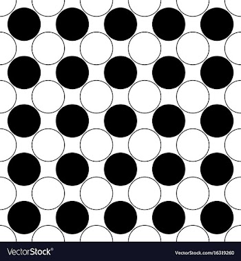 Repeating abstract black and white circle pattern vector image