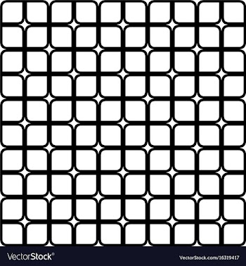 Repeating abstract black and white grid pattern vector image