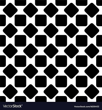 Repeating abstract black and white rounded square vector image