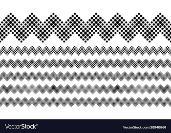 Repeating abstract dot pattern page separator set vector image