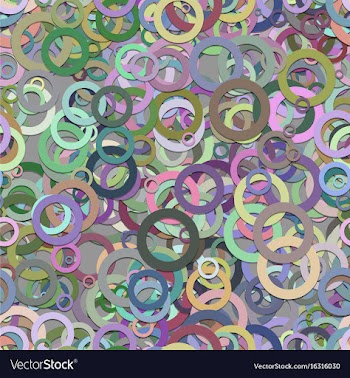 Repeating abstract geometric circle background vector image