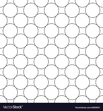 Repeating abstract monochrome circle grid pattern vector image