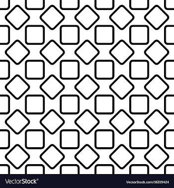 Repeating abstract monochrome rounded square vector image