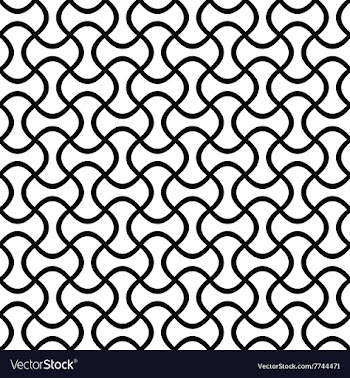 Repeating black and white curly pattern vector image