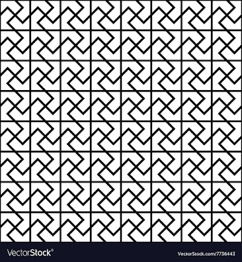 Repeating black and white floor pattern vector image