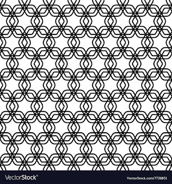 Repeating black and white grid pattern vector image