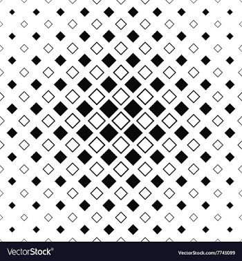 Repeating black and white square pattern vector image