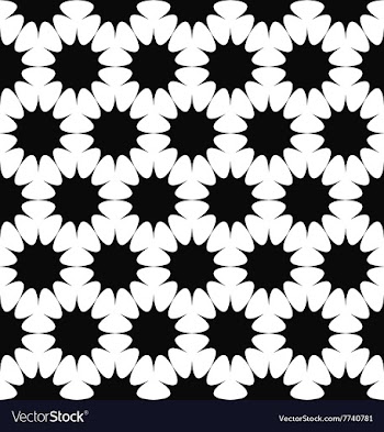 Repeating black and white star pattern vector image