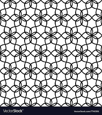 Repeating black and white wave line pattern vector image