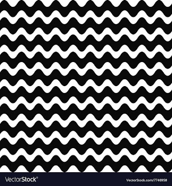 Repeating black and white wave pattern vector image