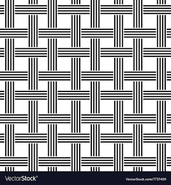 Repeating black and white weave pattern vector image