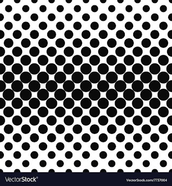 Repeating black white dot pattern vector image