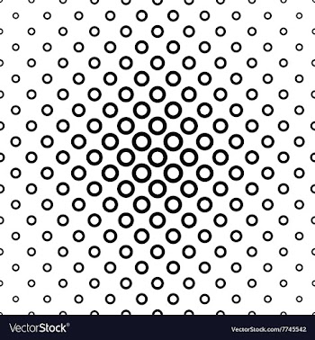 Repeating black white ring pattern vector image