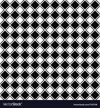 Repeating black white square pattern vector image