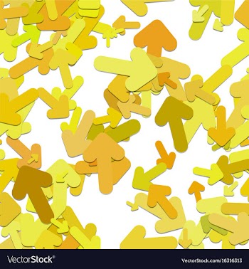 Repeating chaotic arrow pattern background vector image