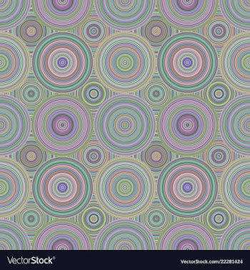 Repeating concentric circle pattern background vector image