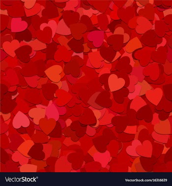 Repeating geometric heart pattern background vector image