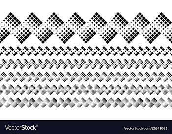 Repeating geometrical black and white square vector image