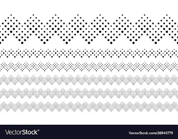 Repeating geometrical dotted pattern page break vector image